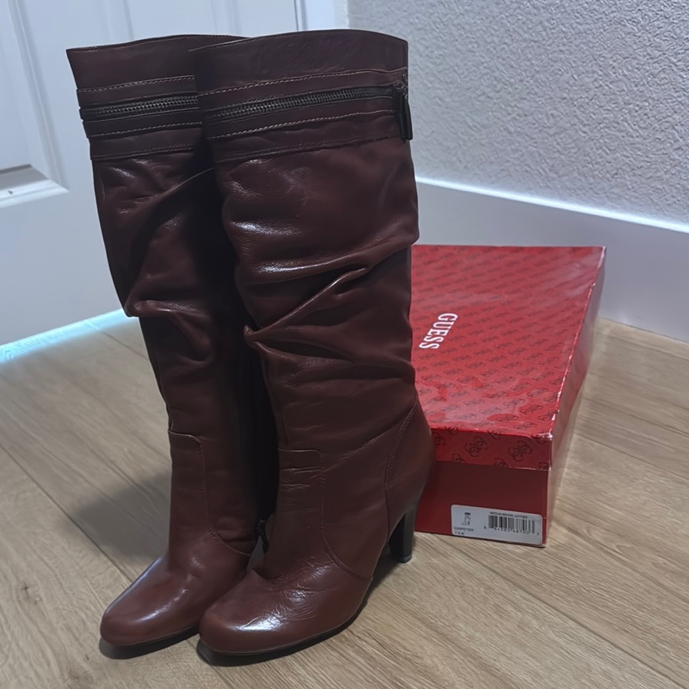 GUESS Women's Brown Knee-High Boots